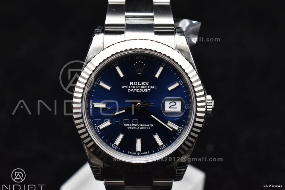 1:1 DateJust Bracelet On Blue 41 Resilient SS Oyster 613 VS Best 126334 Edition VSF Dial 904L 1119